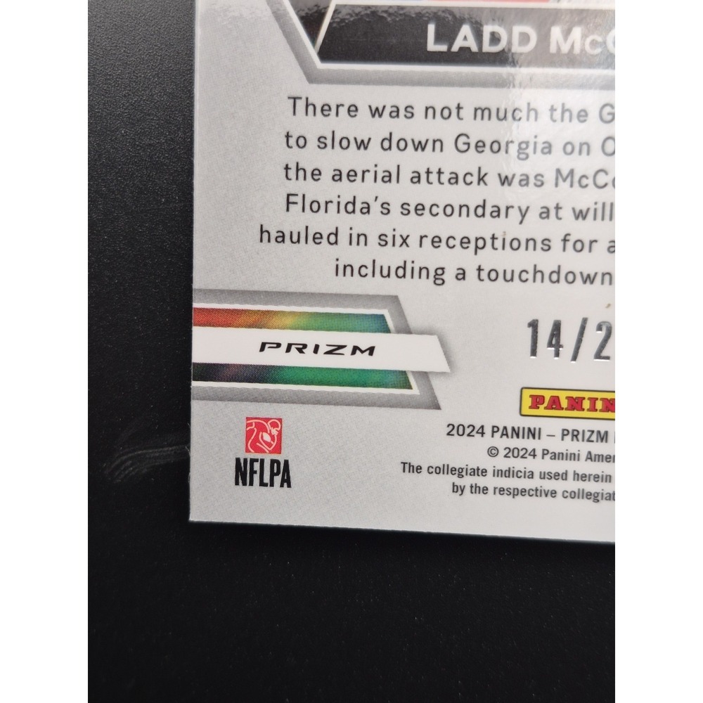 2024 Prizm Draft Picks Ladd McConkey #II-LM Green Pulsar Prizm /25 (RC) Chargers - Picture 12 of 12